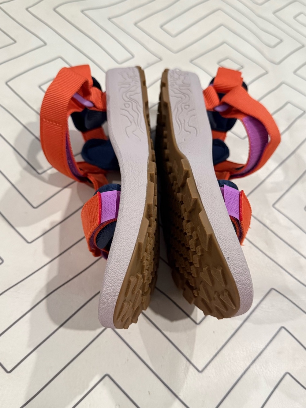 New Teva Orange Double Strap Sandals - Picture 7 of 14